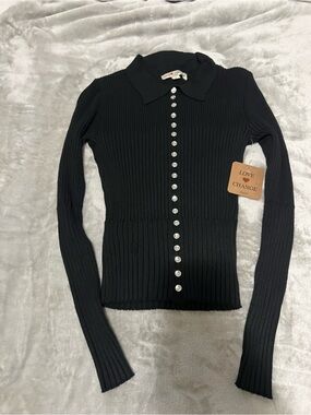 Black long sleeve top